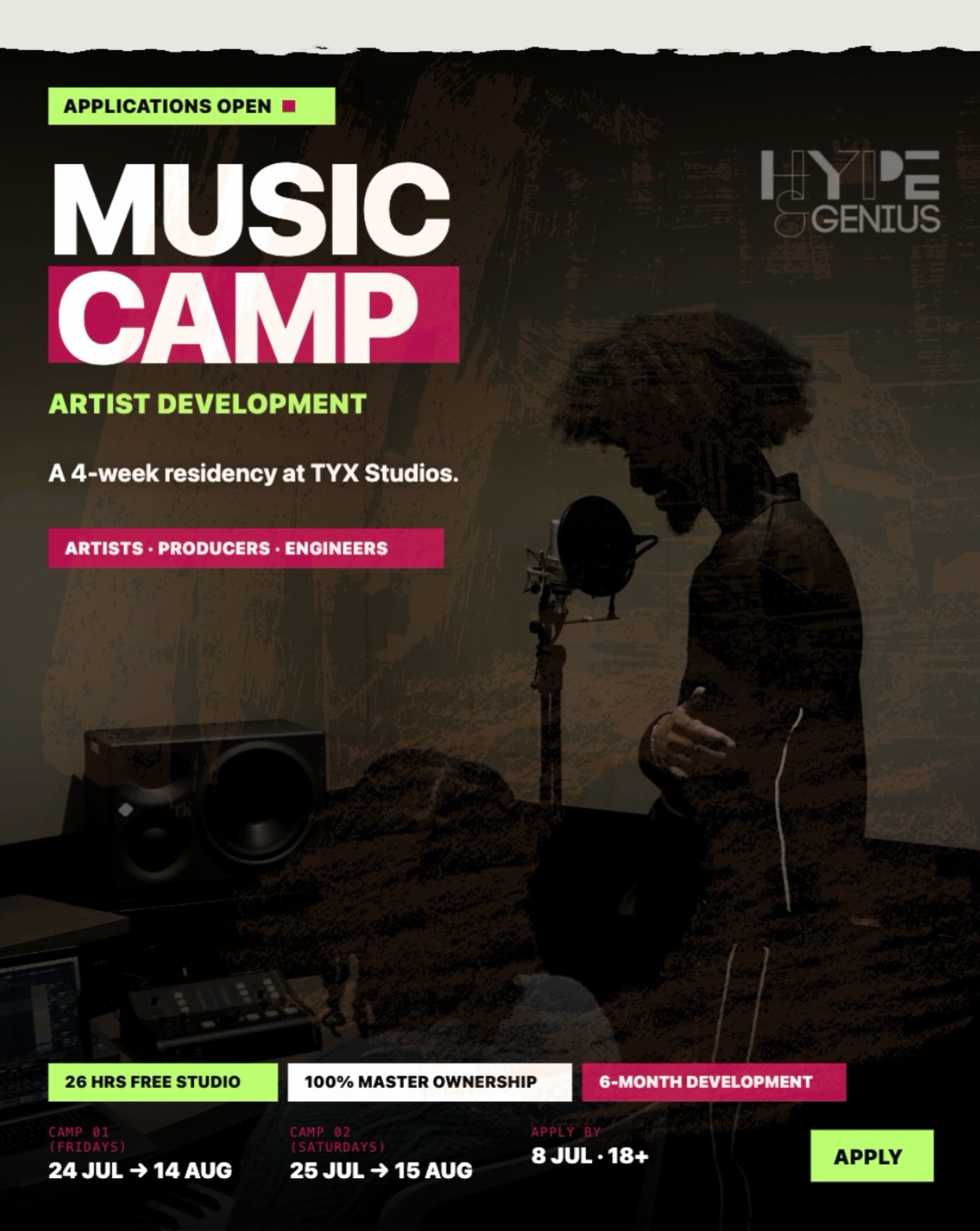 Link in bio to apply ‼️‼️

#musiccamp #londonmusic #artistdevelopment #musiclondon #musicopportunity @youthmusicuk